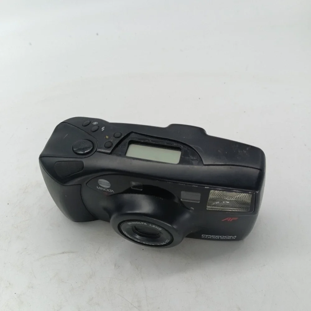 Minolta Freedom Zoom 90EX 35mm Film Camera Black 38-90mm Lens Untested r1